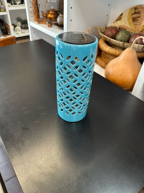 Blue Cut Out Vase