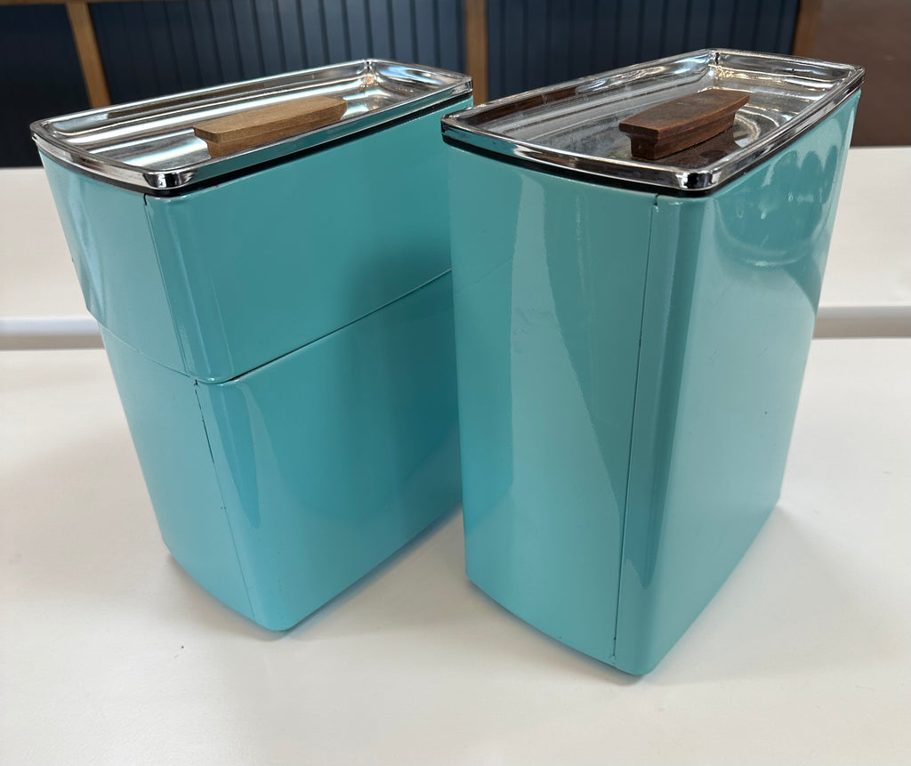 Blue Metal Kitchen Containers