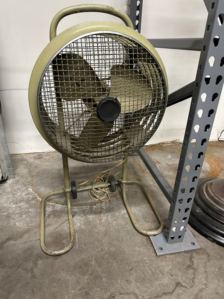 Standing Vintage Green Fan