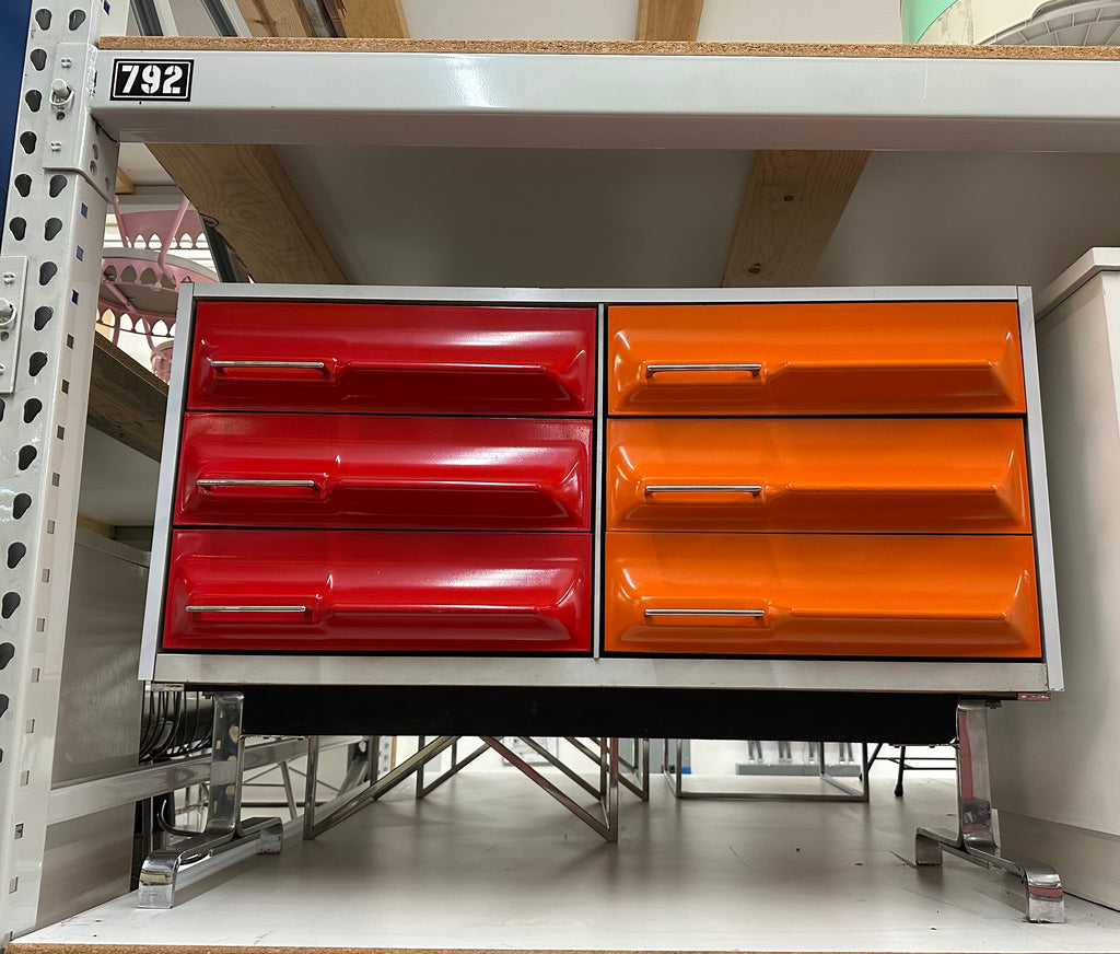 Orange and Red Mod Cabinet - Low