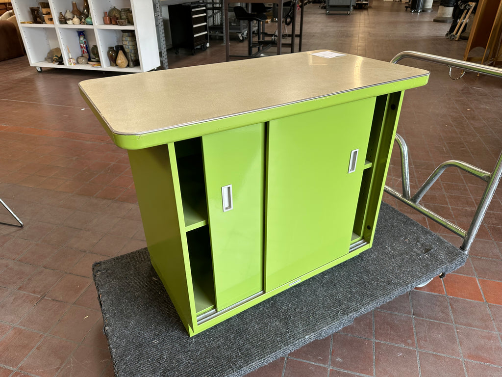 Green Metal Small Tanker Cabinet