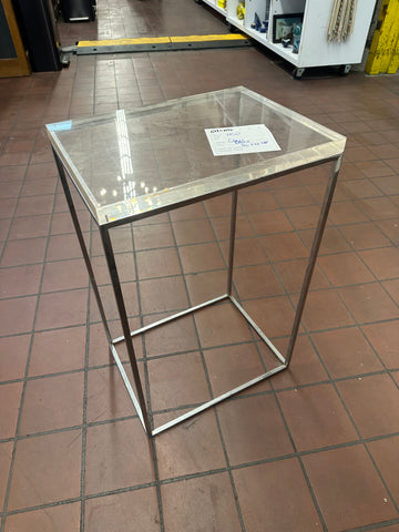 Lucite Metal Side Table