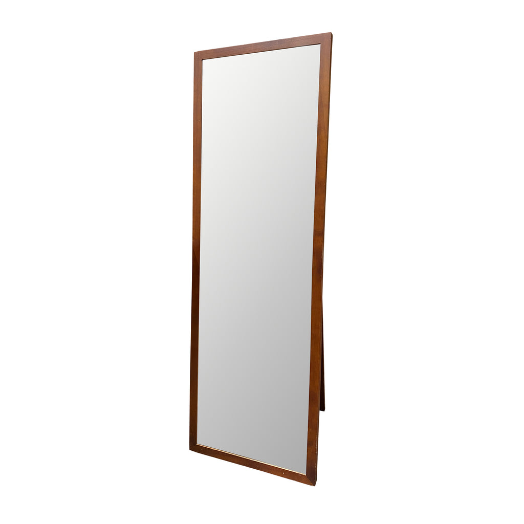 Medium Wood Framed Floor Mirror