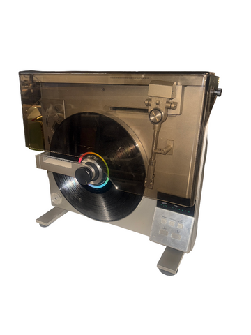 Standing Silver Record Player