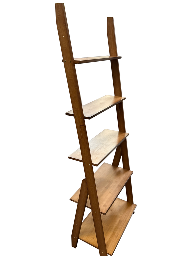 Wooden Ladder Standing Shelf