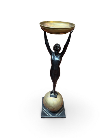 Gold and Black Table Sculpture