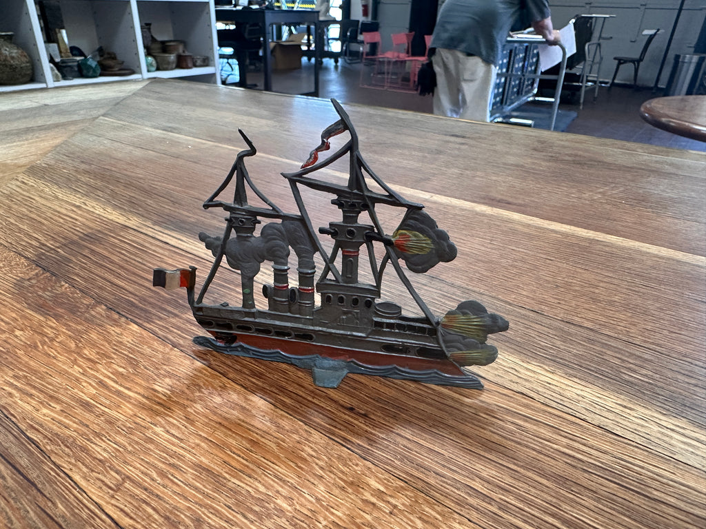 Small Tin Boat w/ French Flag