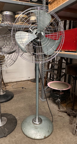 Vintage Metal Industrial Standing Fan