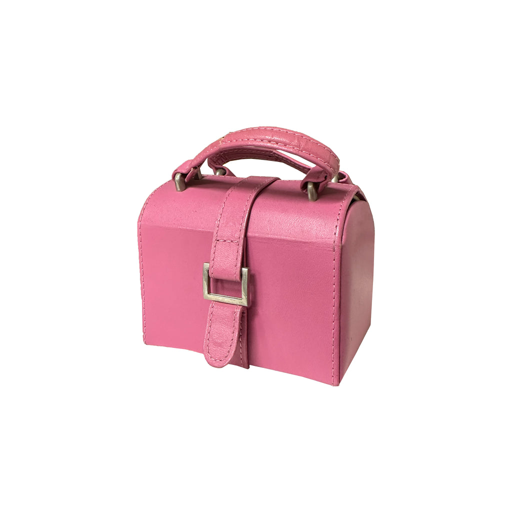 Pink Leather Hand Bag