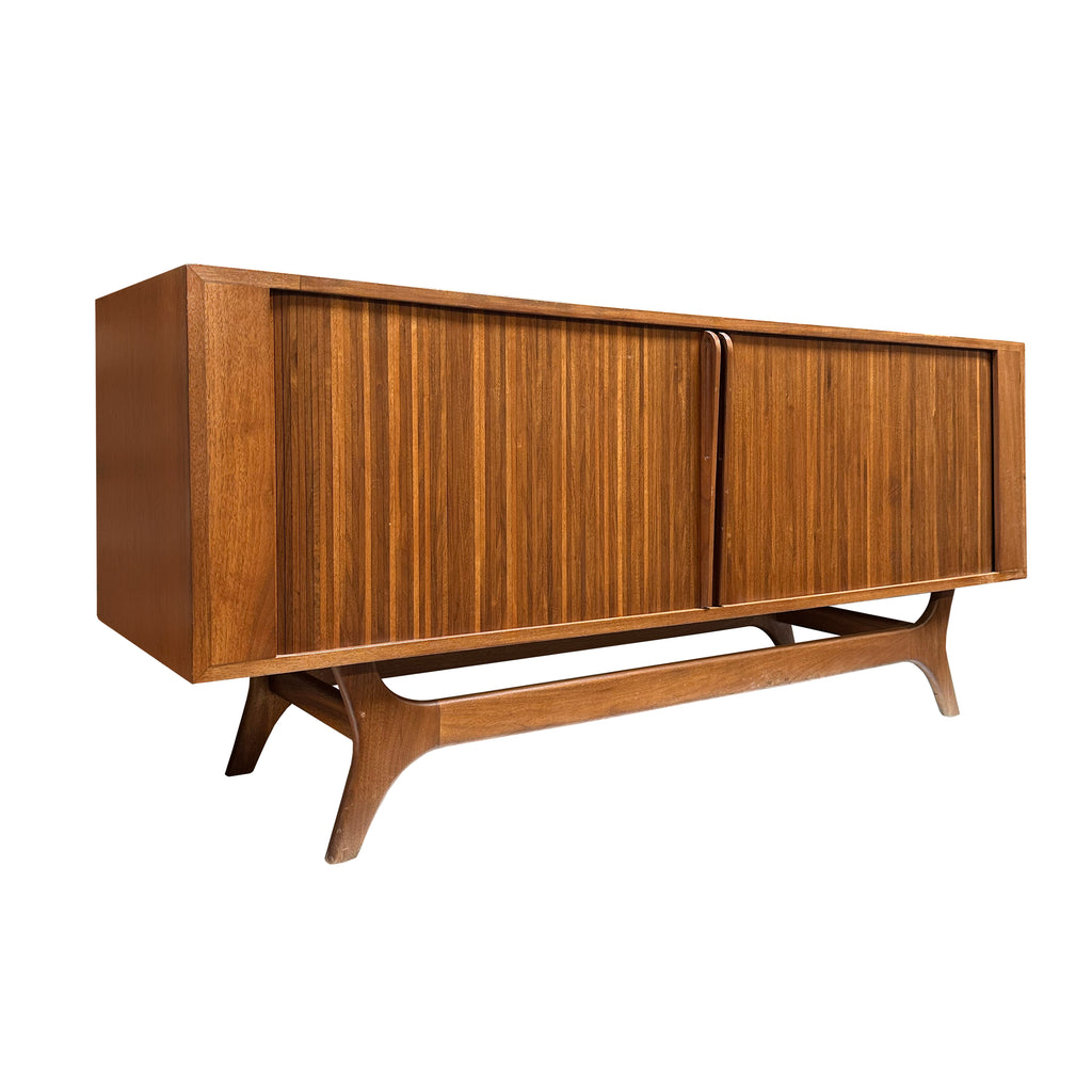 Wood Credenza w/ Rolling Doors