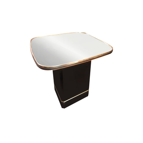 Black and Gold Mirror Side Table