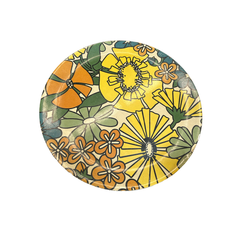 Green Floral Tray Dish