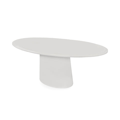 Oval White Dining Table