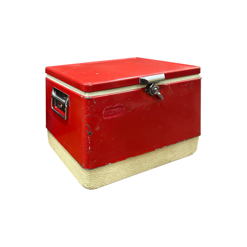 Rustic Red Metal Cooler