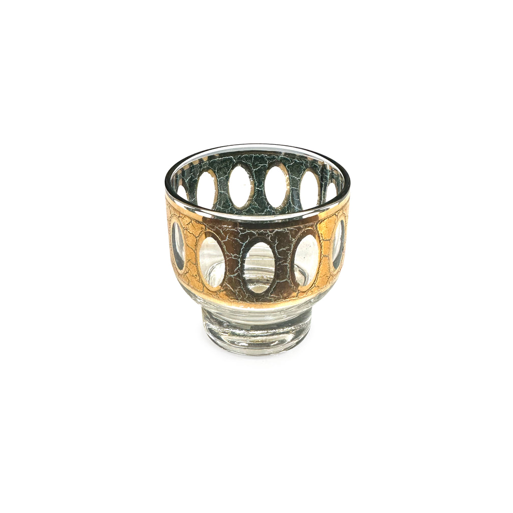 Gold / Green Short Cocktail Glass