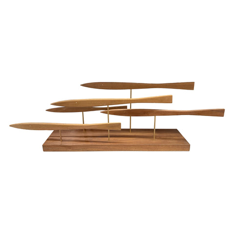 Minimalist Wooden Fish Sculpture
