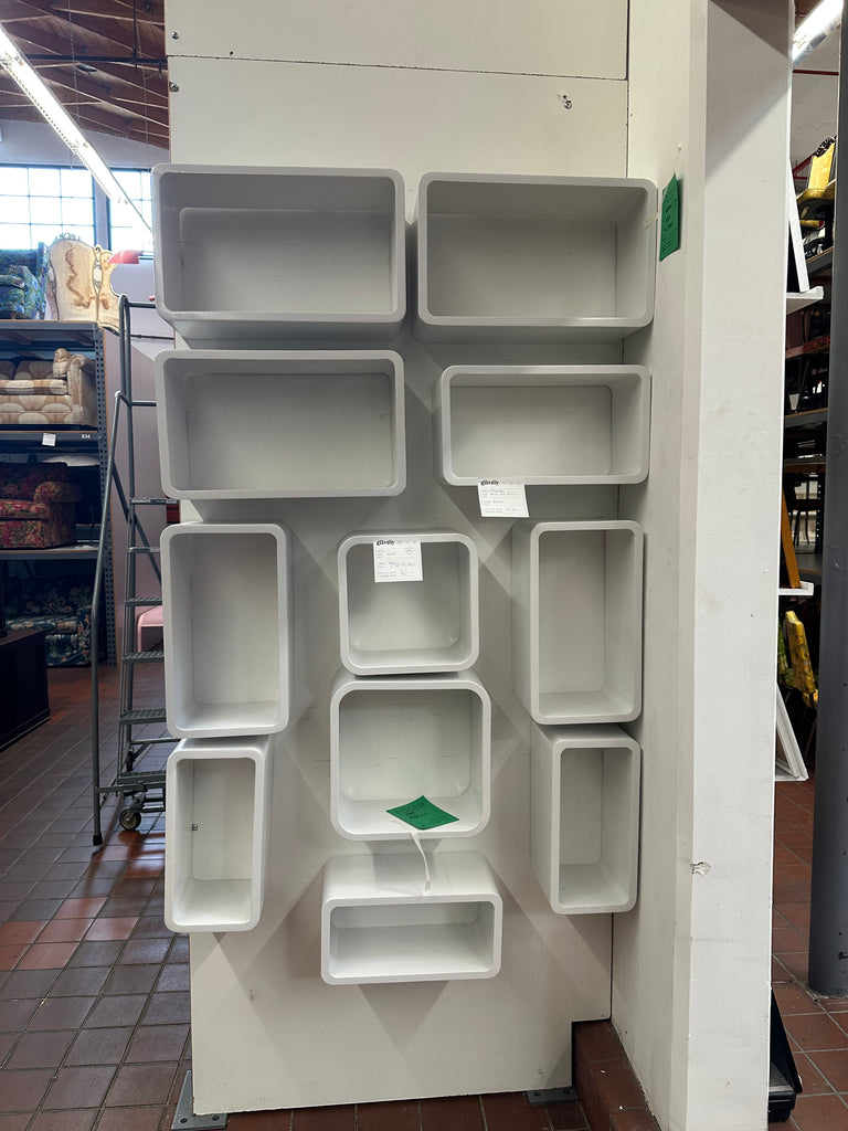 white wall cubby