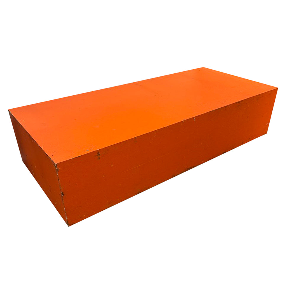 Large Orange Rectangular Pedestal