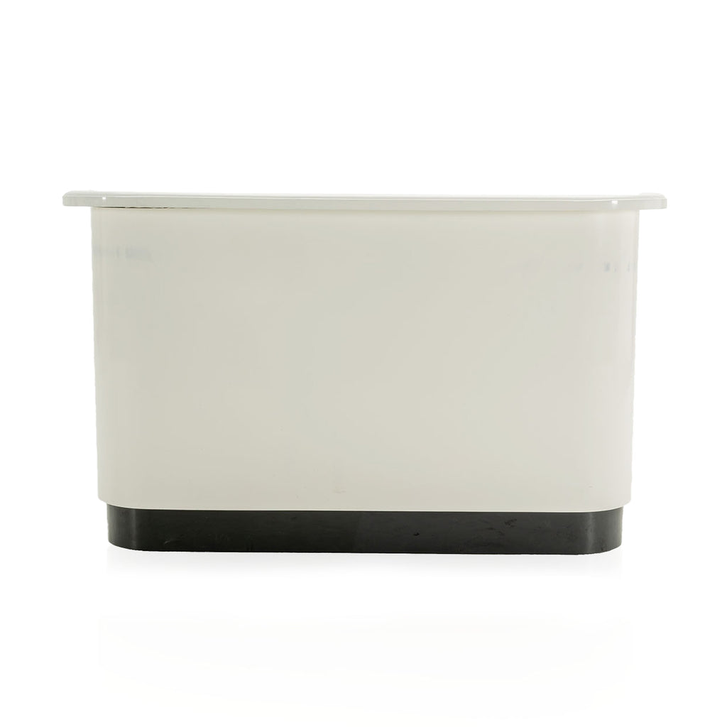 White Curved Bar with Black Base