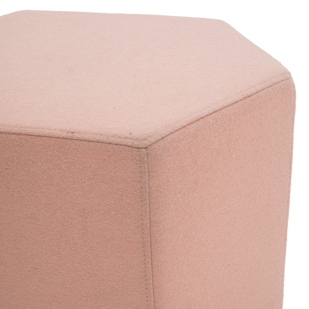 Hexagonal Ottoman - Pink