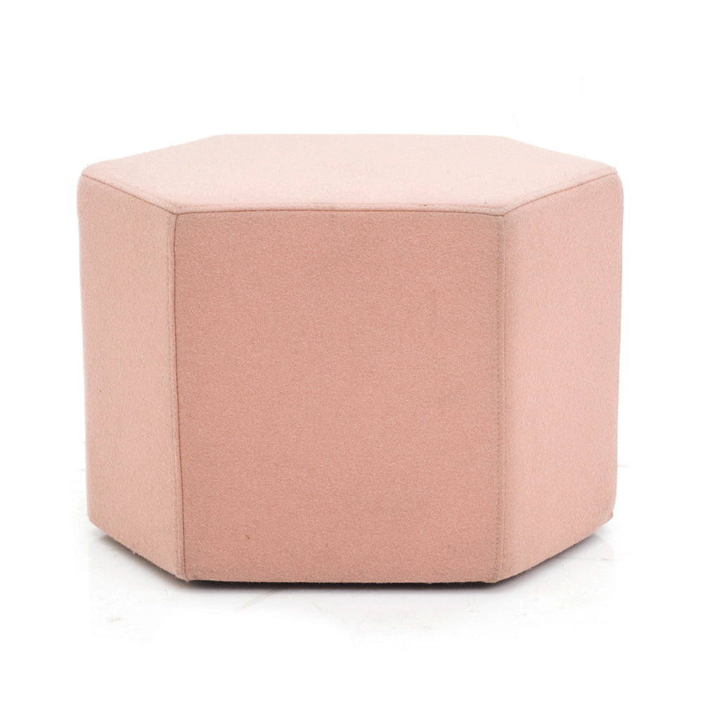 Hexagonal Ottoman - Pink