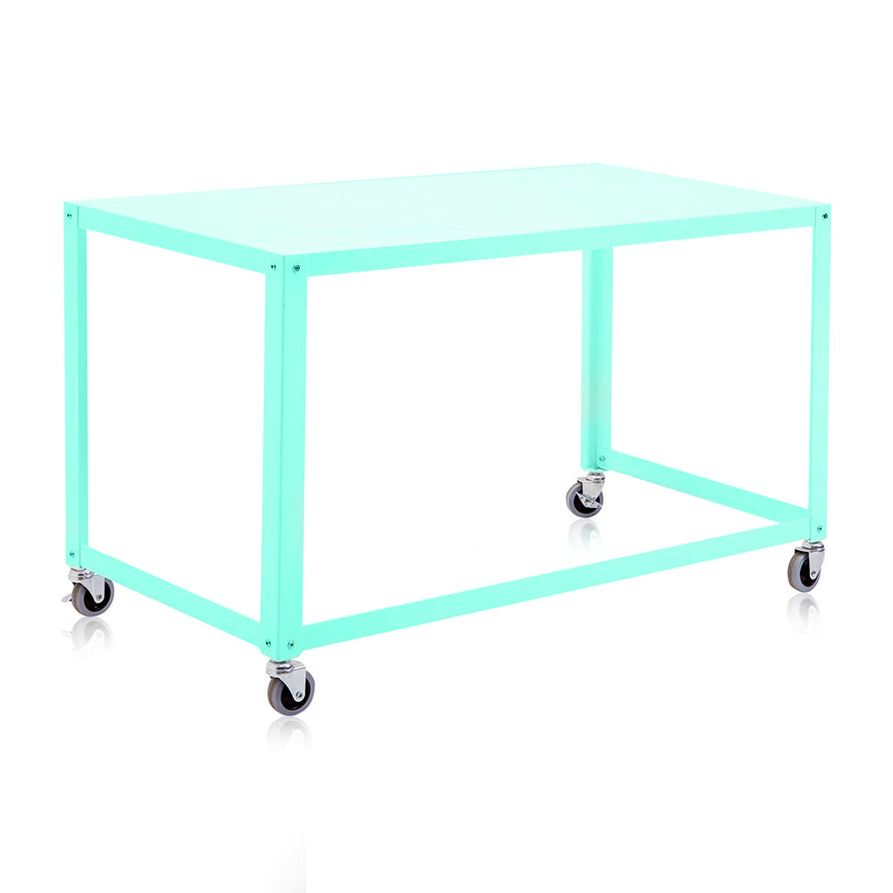 Mint Green Metal Rolling Desk