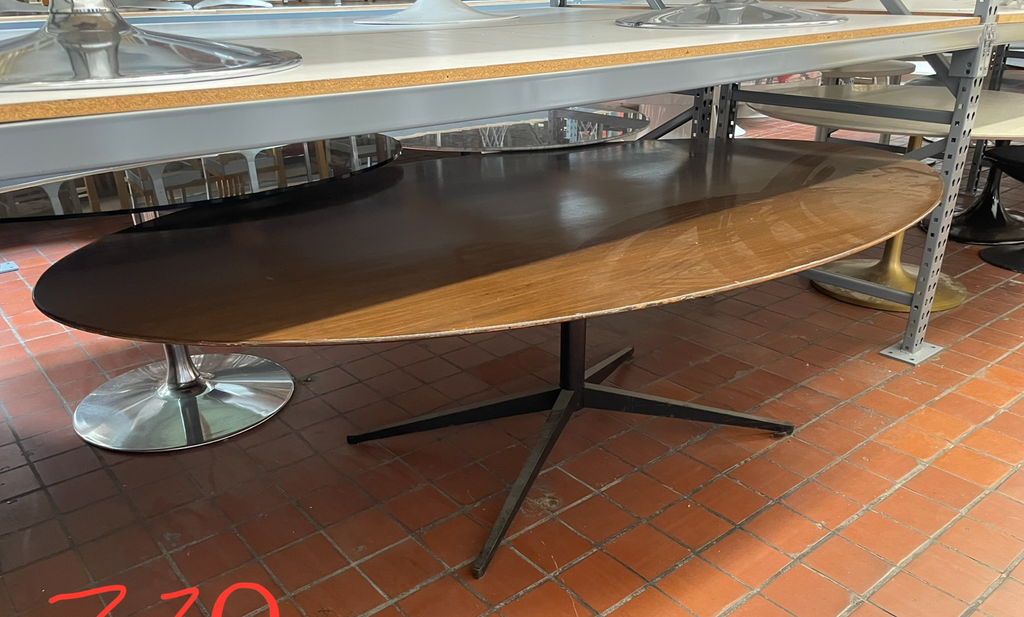 Vintage Oval Long Wood Dining Table