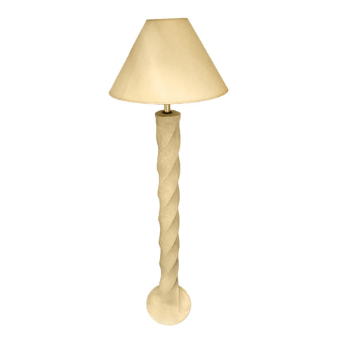 Tan Deco Spiral Stone Floor Lamp