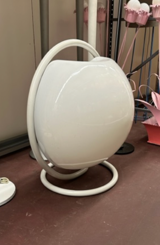 White Orb Globe Floor Lamp