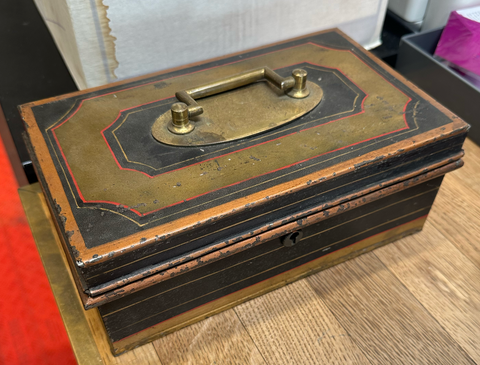 Brass & Black Antique Metal Box