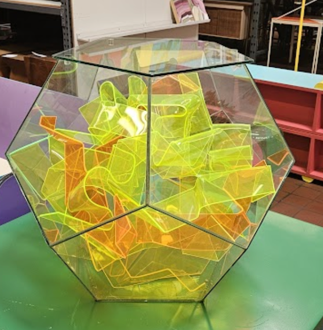 Squiggly Acrylic Neon Terrarium