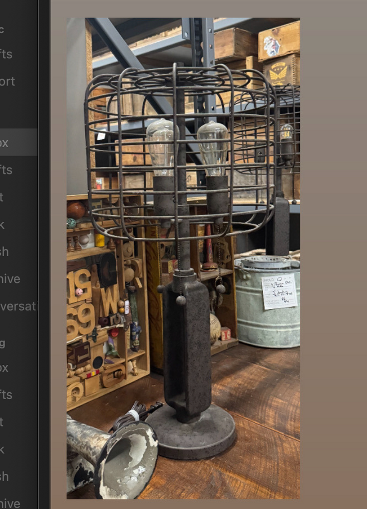 Wire Cage Table Lamp