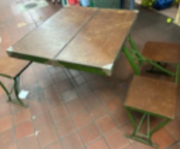 Green Fold Out Camping Table