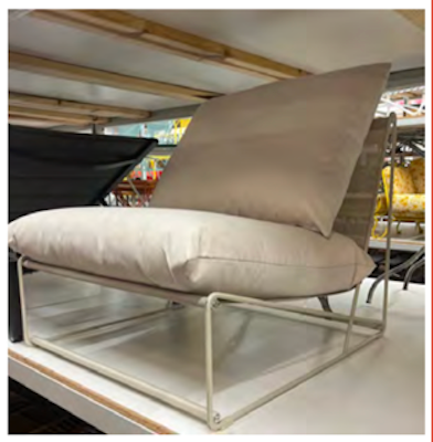 White Metal Outdoor Lounge Chair