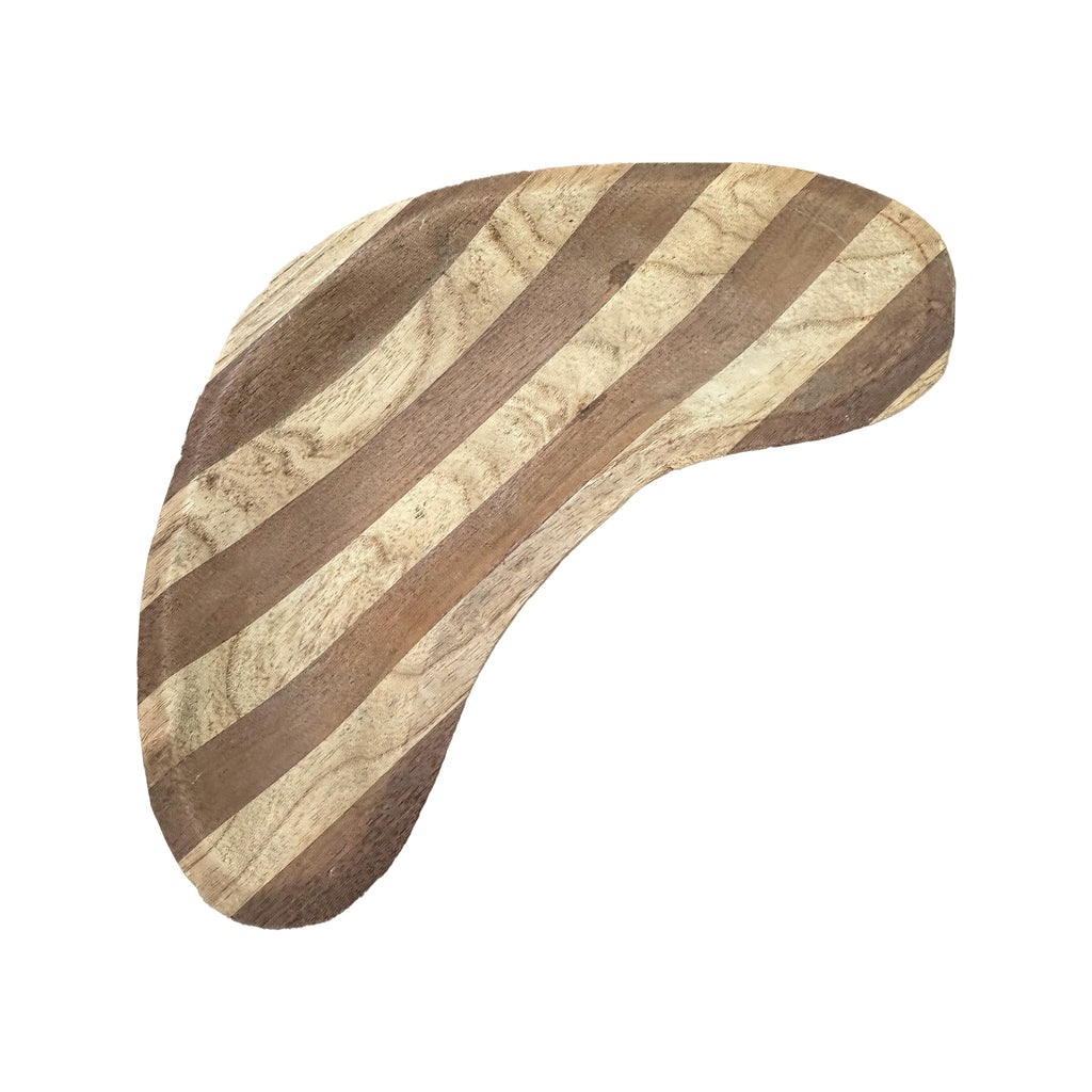 Wood Striped Trinket Dish