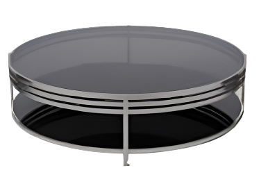 Black & Chrome Deco Coffee Table