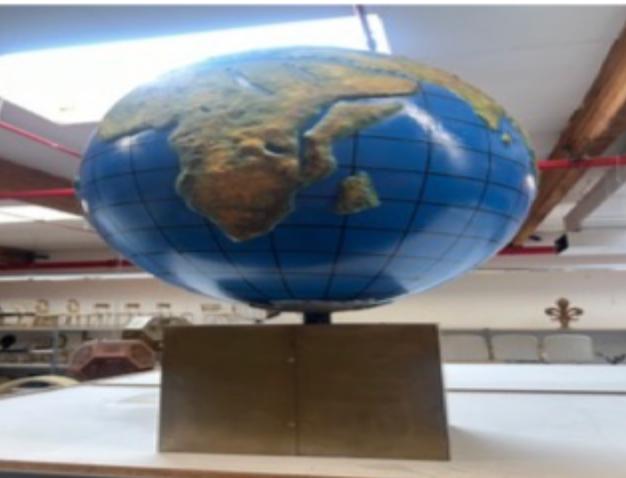 Blue Globe with Gold Stand