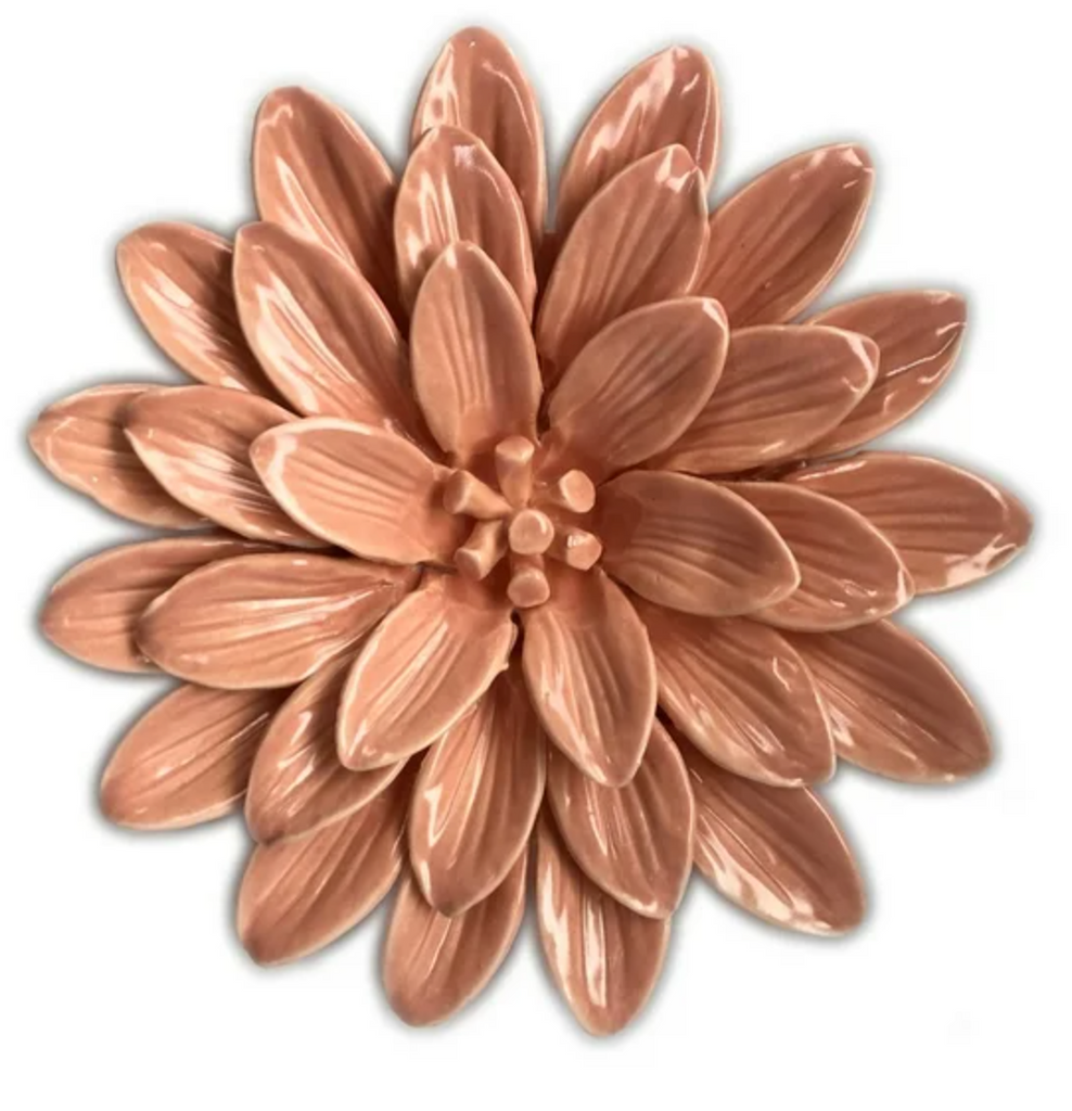 Pink/Salmon Ceramic Flower (A+D)
