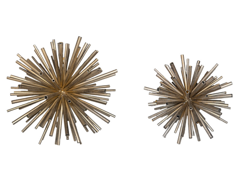 Metal Sea Urchin Sculpture