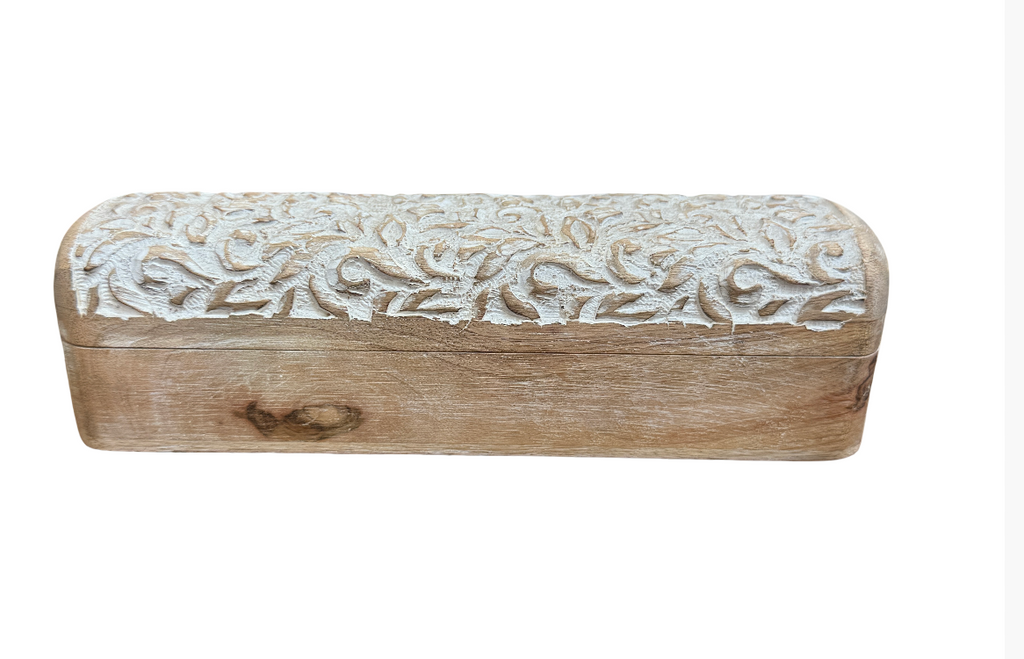 Wood Light Rustic Box with White Decal (A+D)