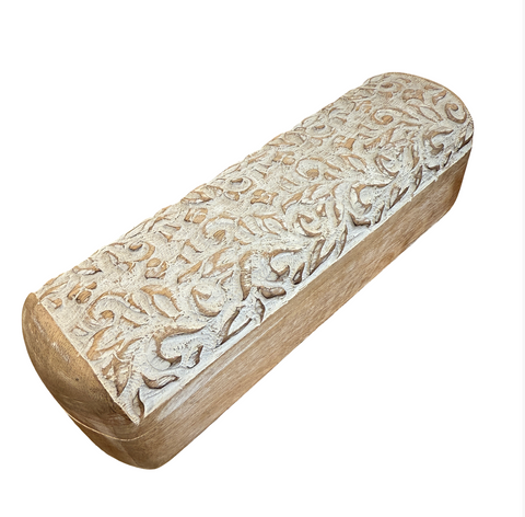 Wood Light Rustic Box with White Decal (A+D)