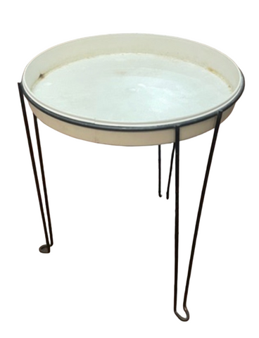 White Black Wire Metal Outdoor Table