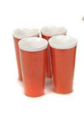 Set of plastic cups