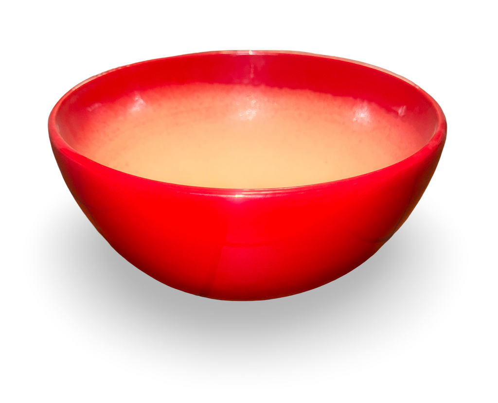 Red Ceramic Planter Bowl