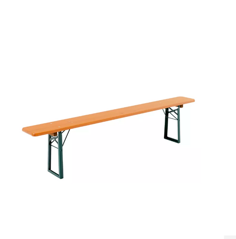 Orange Rustic Wood Sport Bench