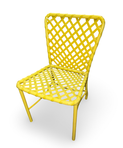 Yellow Cross Cord Outdoor Chair - Armless