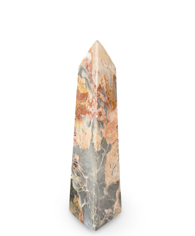 Grey Pink Marble Obelisk