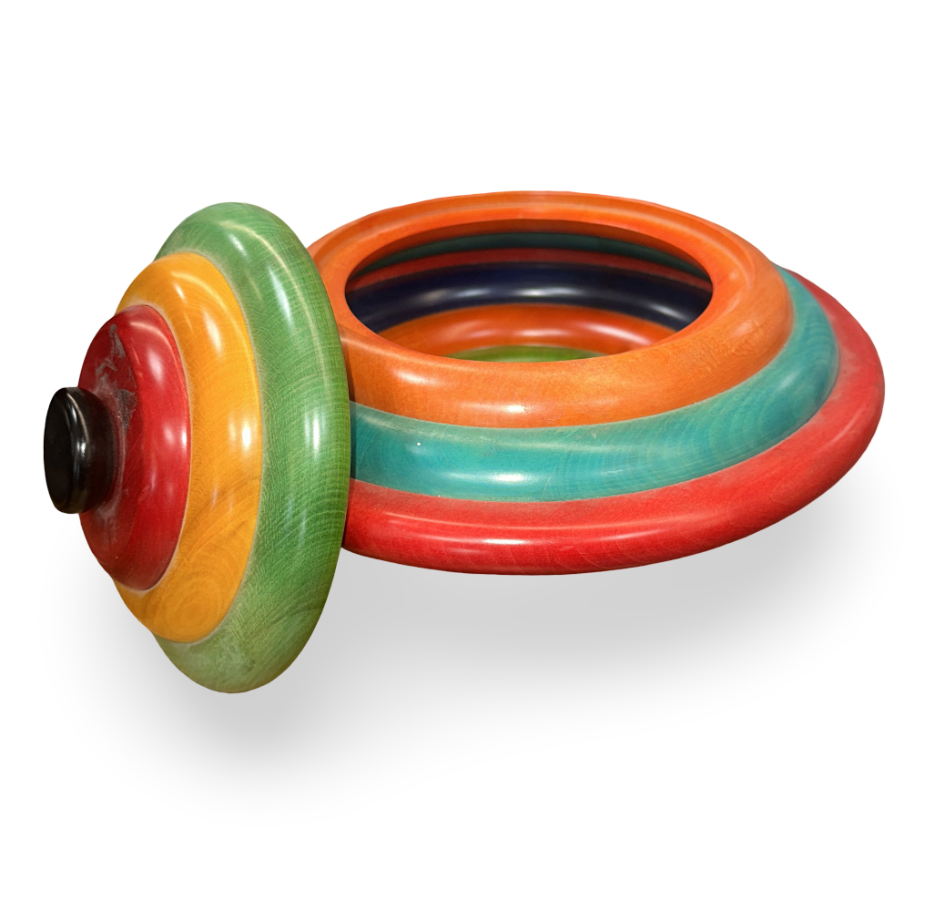 Multicolored Ringed Jar