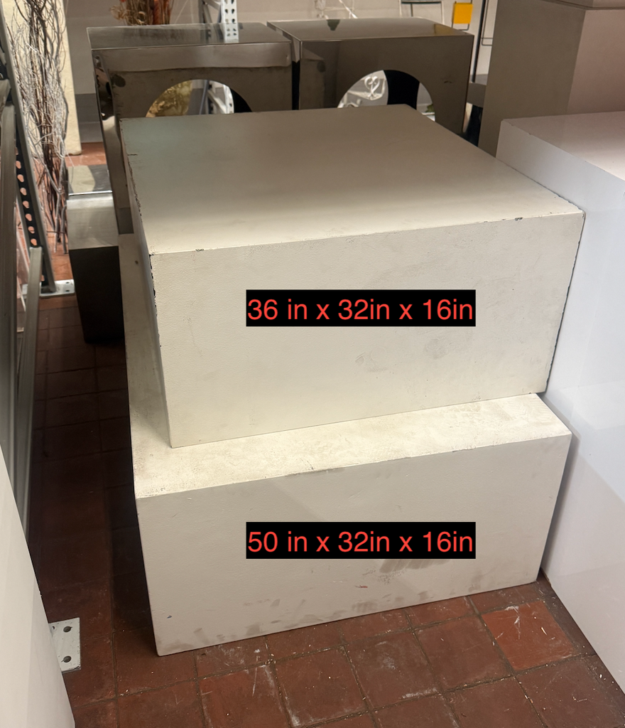 Large White Flat Square Pedestal #1 (50" x 32" x 16")