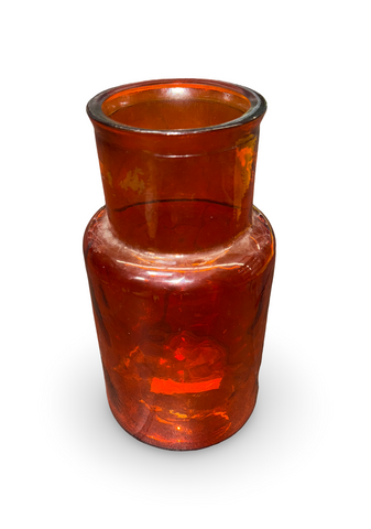 Tall Orange Glass Vase